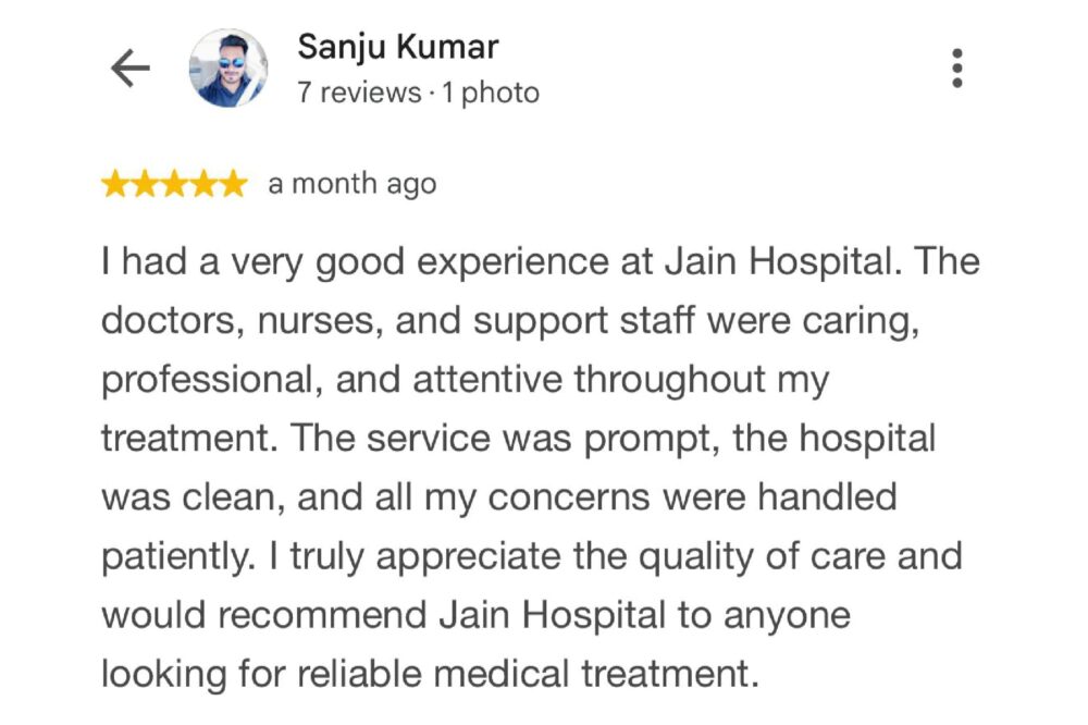 Jain Hospital Review 3
