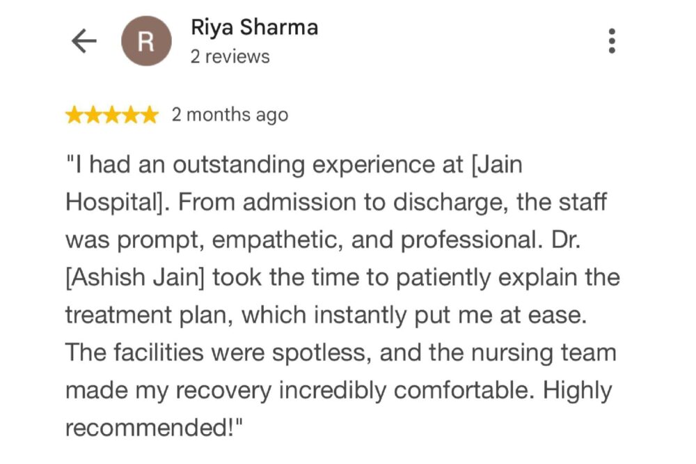 Jain Hospital Review 5